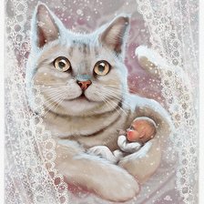 Схема вышивки «Кот-баюн»