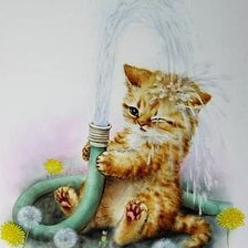 Схема вышивки «Котенок»