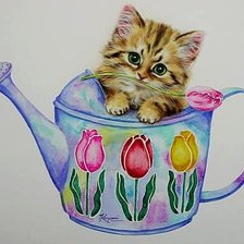 Схема вышивки «Котенок»