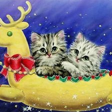 Схема вышивки «Котята»