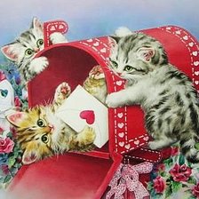 Схема вышивки «Котята»