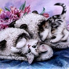 Схема вышивки «Котята»