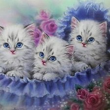 Схема вышивки «Котята»