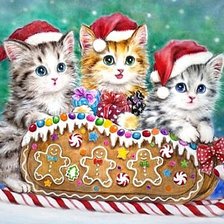 Схема вышивки «Котята»