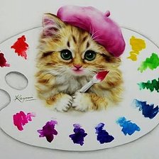 Схема вышивки «Котенок»