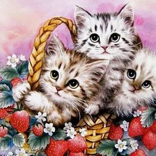 Схема вышивки «Котята»