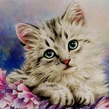 Схема вышивки «Котенок»