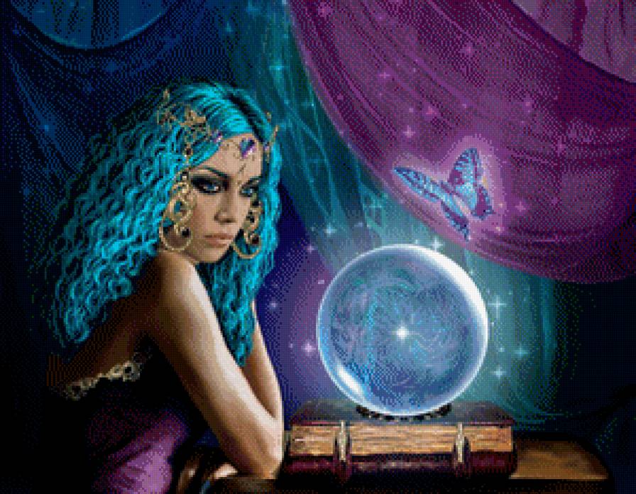 Магия - фэнтези, девушка - предпросмотр