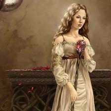 Схема вышивки «Девушка»