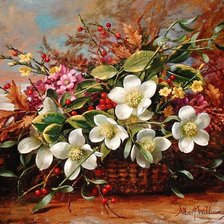 Схема вышивки «WINTER FLORA IN A WOODLAND SHADE»