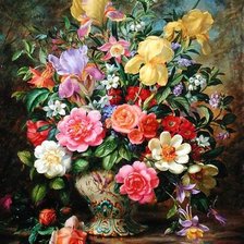 Схема вышивки «MAY FLOWERS, SYMBOLS OF CARE AND LOVE»