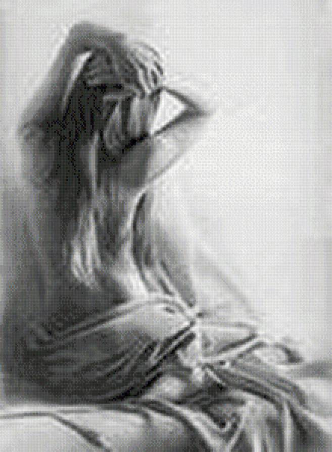 девушка - монохром, женщина - предпросмотр