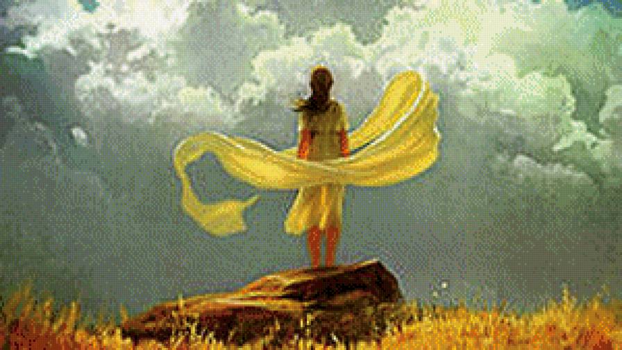 девушка - природа, девушка, пейзаж - предпросмотр