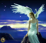 Схема вышивки «Девушка и аист»