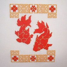 Схема вышивки «рыба»