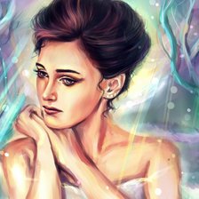 Схема вышивки «Девушка»