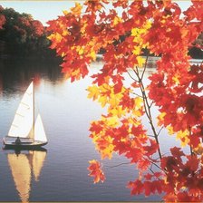 Схема вышивки «осенний кораблик»