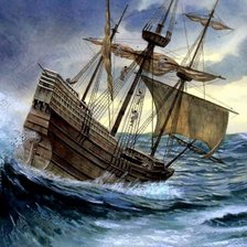 Схема вышивки «корабль»