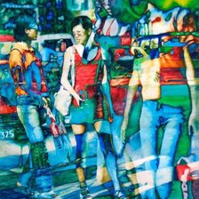 Схема вышивки «Шум города»