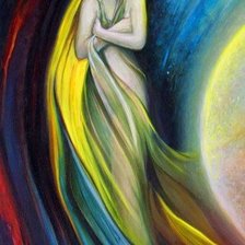 Схема вышивки «kobieta - tecza»