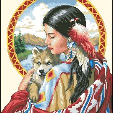 Схема вышивки «Дух волчонка»