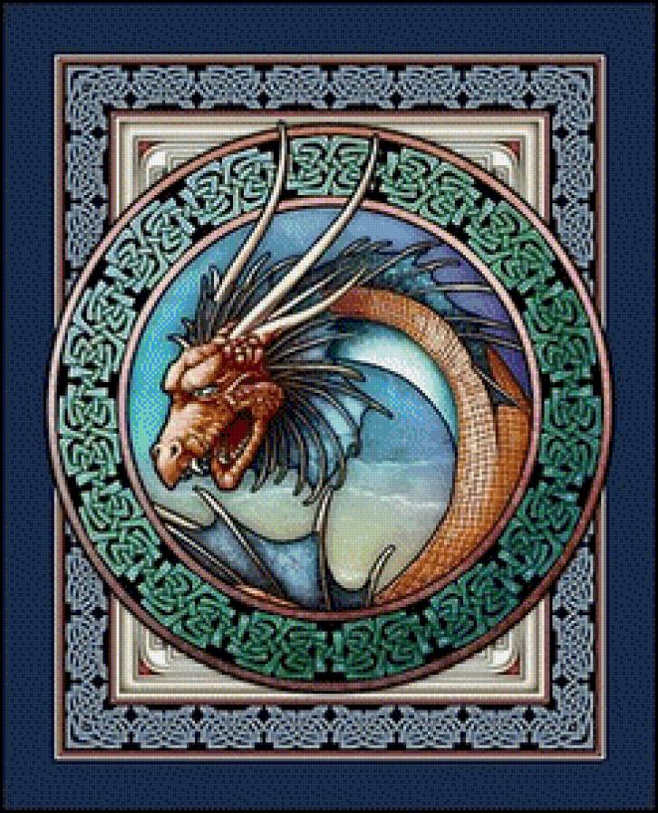 Кельтские узоры - кельтские узоры, дракон - предпросмотр