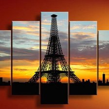 Схема вышивки «Эйфелева башня»