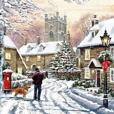 Схема вышивки «Городская елка»