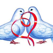 Схема вышивки «голуби»