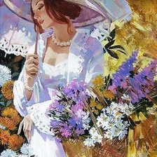 Схема вышивки «dziewczyna z parasolka»