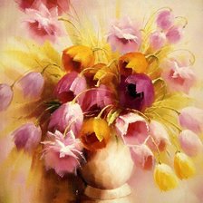 Схема вышивки «Тюльпаны»