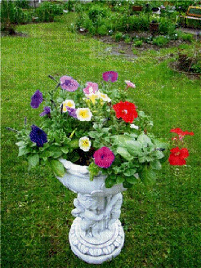 цветы у дома - цветы.дом.ваза - предпросмотр