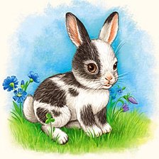 Схема вышивки «Зайчик»