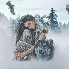 Схема вышивки «Коллекция "волки"»