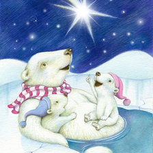 Схема вышивки «Белые медвежата»