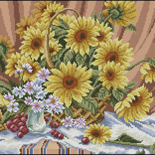 Схема вышивки «подсолнухи»