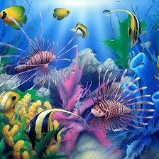 Схема вышивки «обитатели глубин»