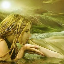 Схема вышивки «девочка и дельфин»