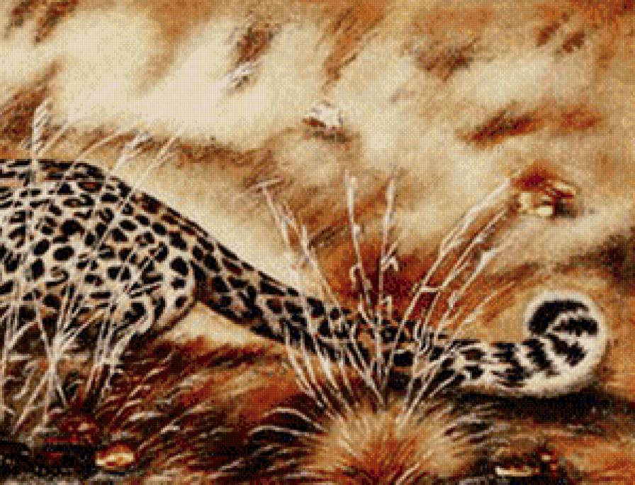 охота часть 2 - хищник, природа, живопись, леопард - предпросмотр