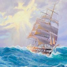 Схема вышивки «Парусник»