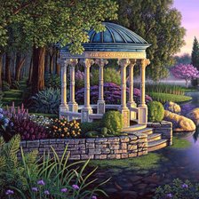 Схема вышивки «Беседка»