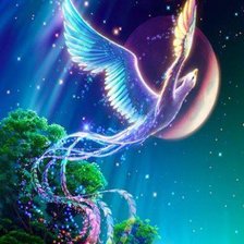 Схема вышивки «Птица»