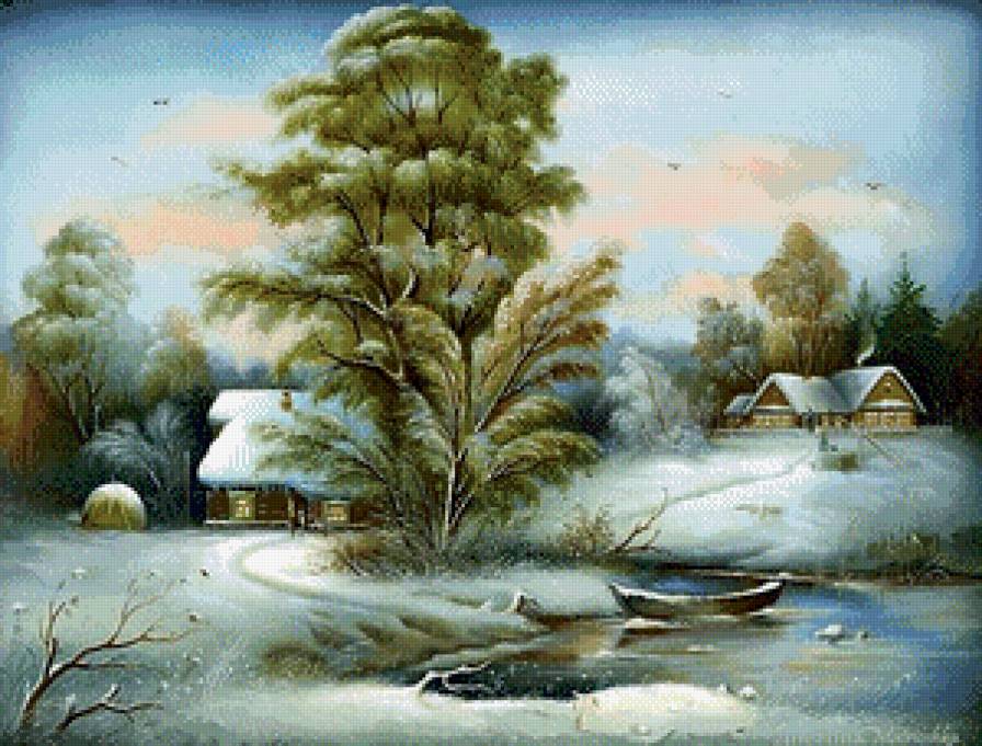 деревенский пейзаж - предпросмотр