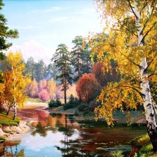 Схема вышивки «тихая речка»