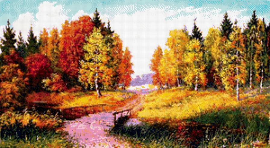 осень - пейзаж, картина, природа, осень - предпросмотр