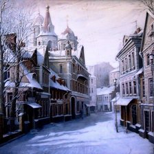 Схема вышивки «зима в городе»