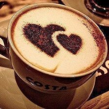 Схема вышивки «кофе на двоих»