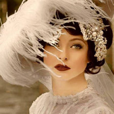 Схема вышивки «дама»