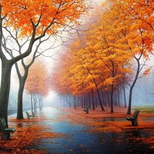 Схема вышивки «Осенний парк»