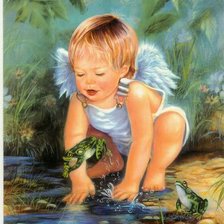 Схема вышивки «Ангел и жабка»